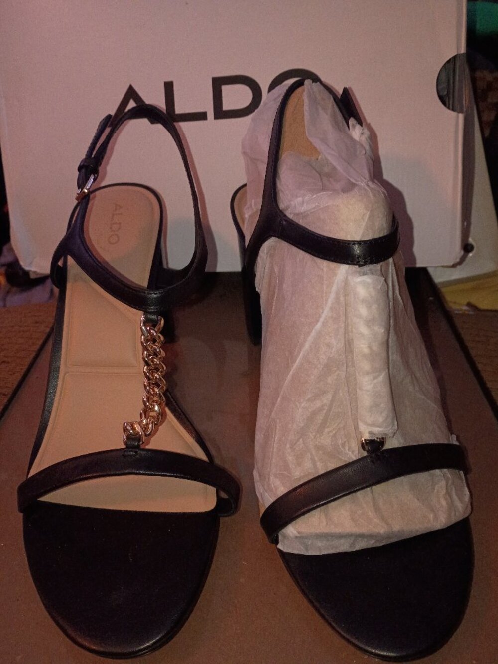 New with box and tags Aldo Women's Clelia Heeled Sandals in black, size 11